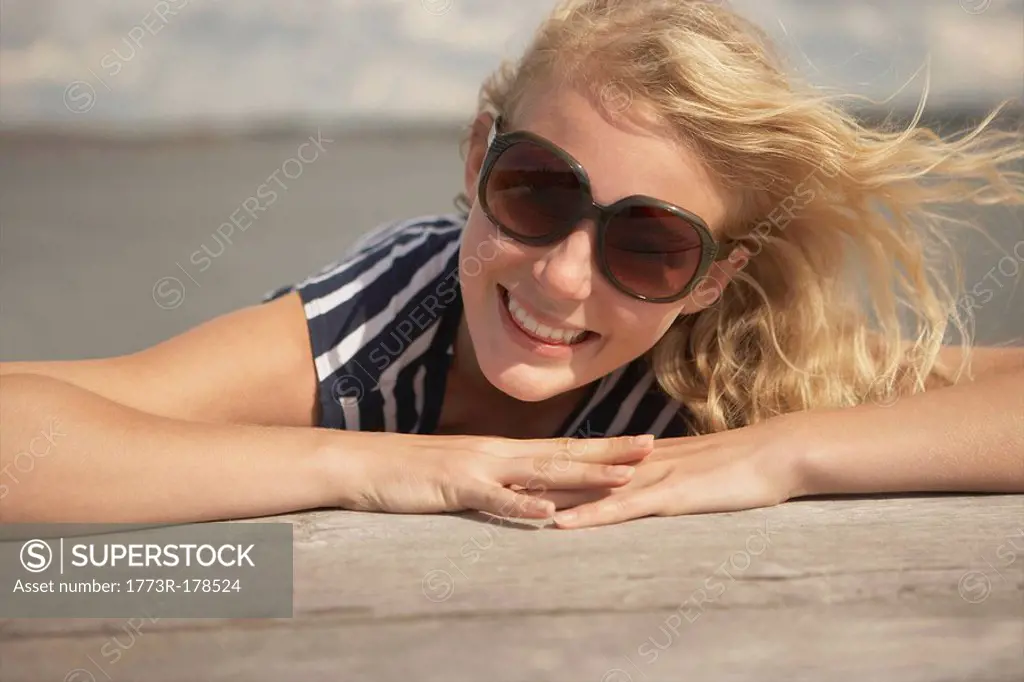 Young Woman sitting outdoors