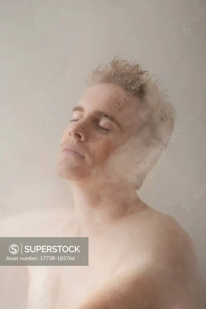 Portrait of man in bath