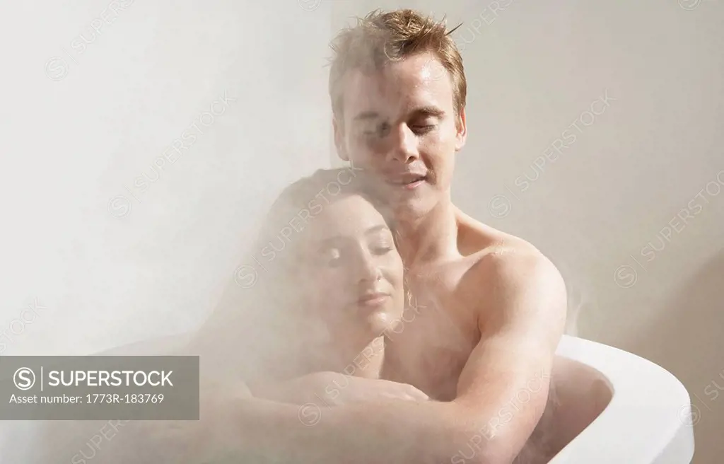 Man and woman in a bath