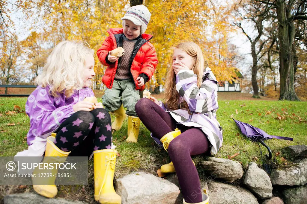 Children playing together outdoors