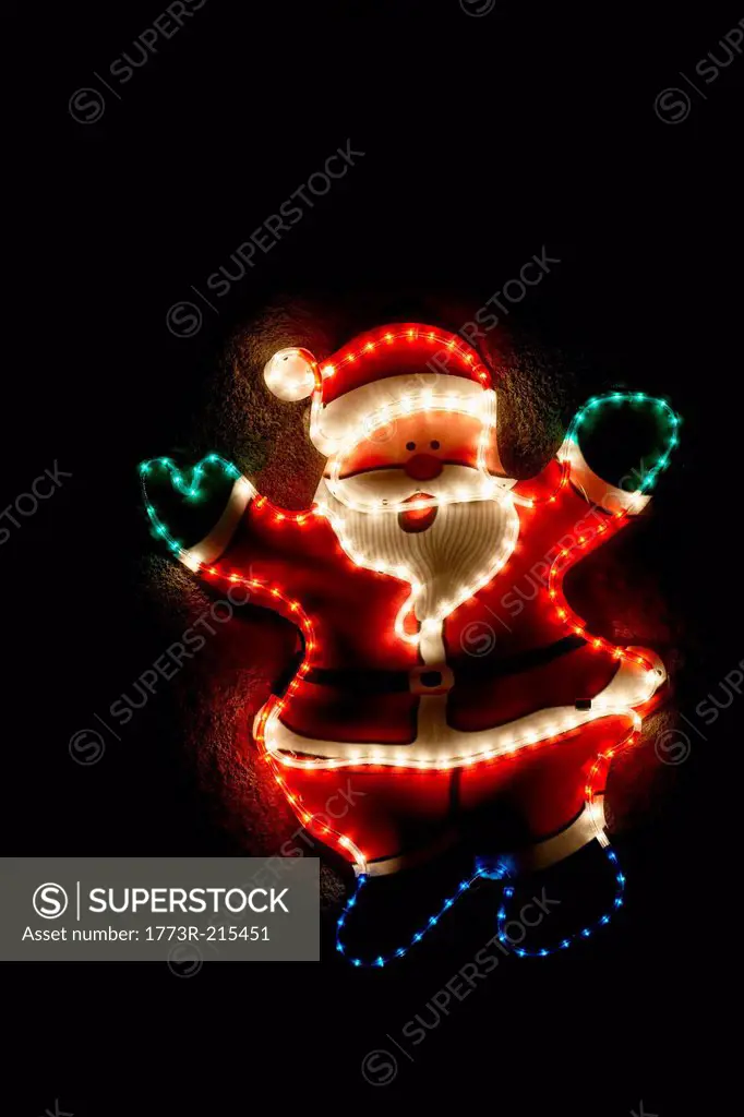 Illuminated santa claus