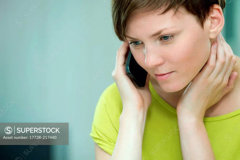 Young woman on mobile phone
