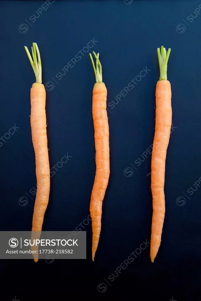 Three carrots, still life