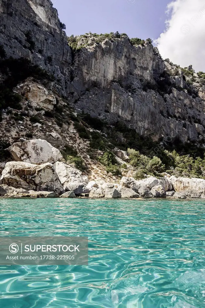 Coastal cliffs, Cala Goloritze, Sardinia, Italy