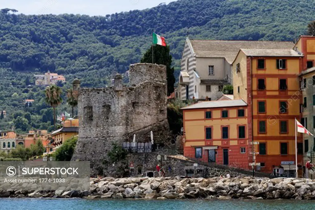 Italy, Liguria, View of castillo of Santa Margherite
