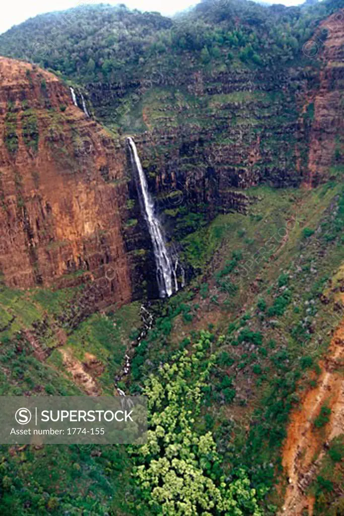 Water Falls of Mt.Waialeale, Kauai, Hawaii