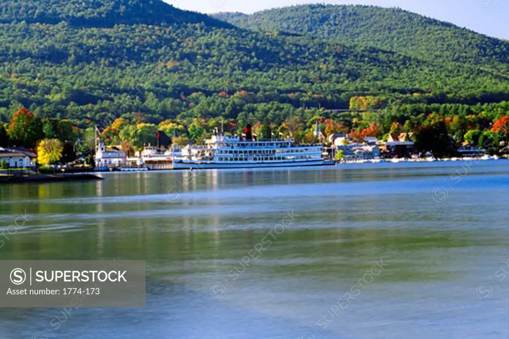 Scenic View of Lake George at Fall, New York State, USA