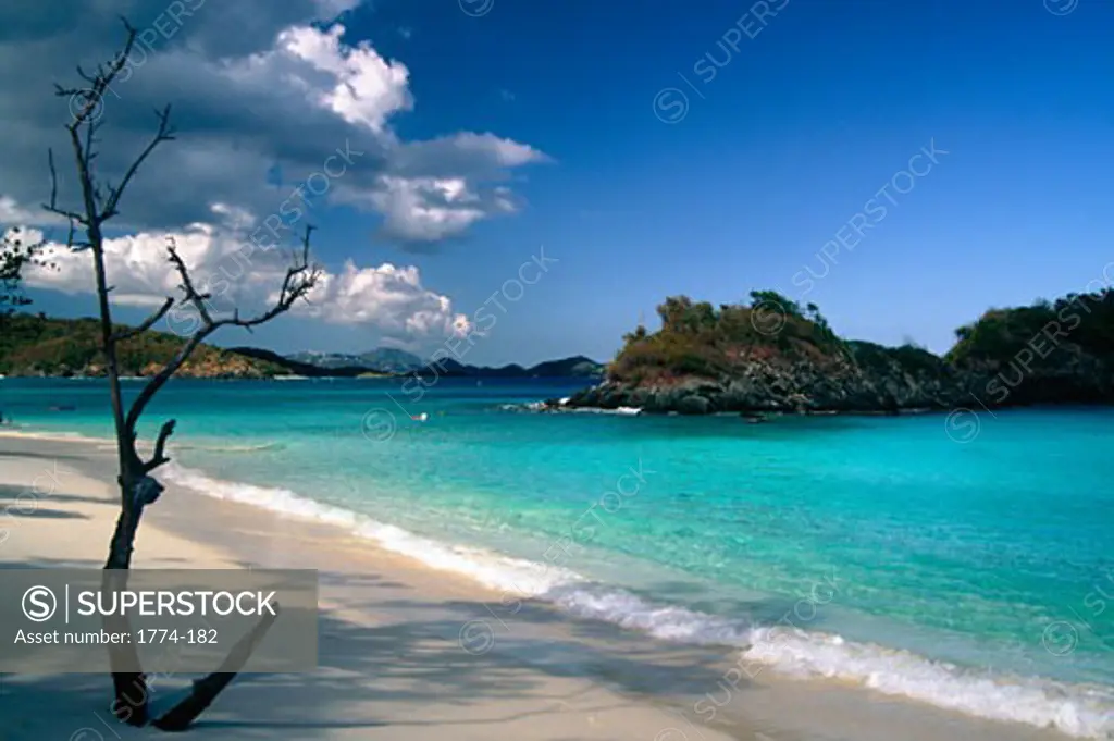 Soft Sand of Trunk Bay Beach, St John, US Virgin Islands