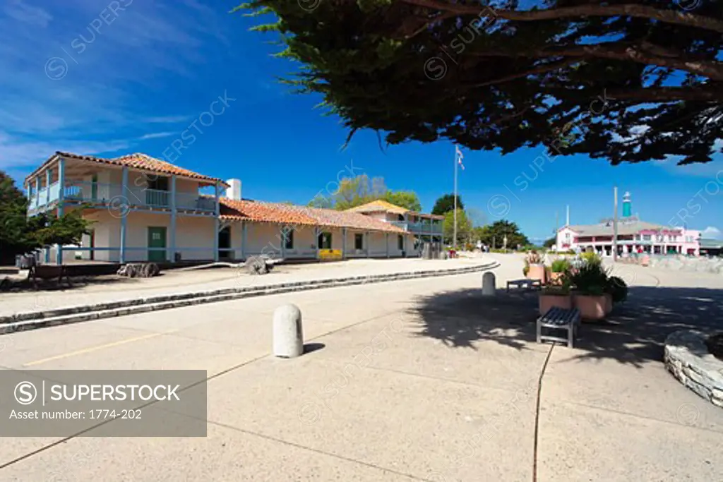 View of the Historic Custom House and Fisherman's Wharf, Monterey, California, USA 