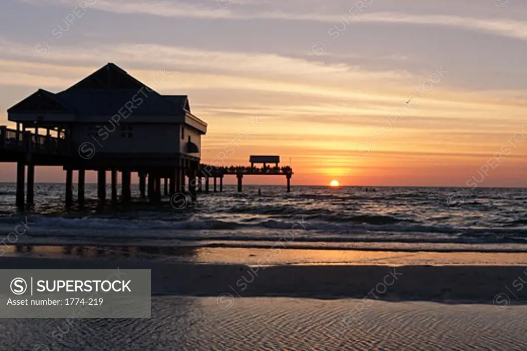 Pier on the beach, Clearwater Beach, Florida, USA