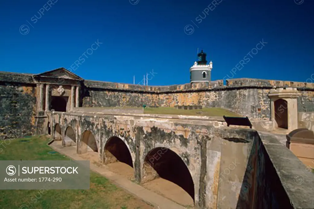 Ruins of a castle, El Morro, Old San Juan, San Juan, Puerto Rico