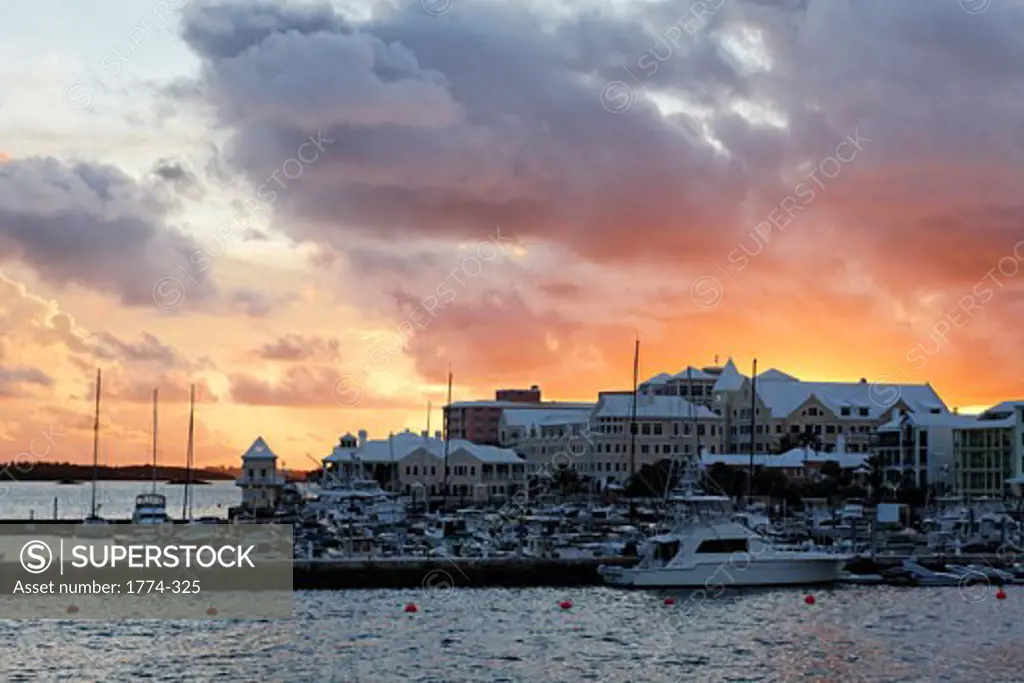 Bermuda, Sunset View of Hamilton Bay