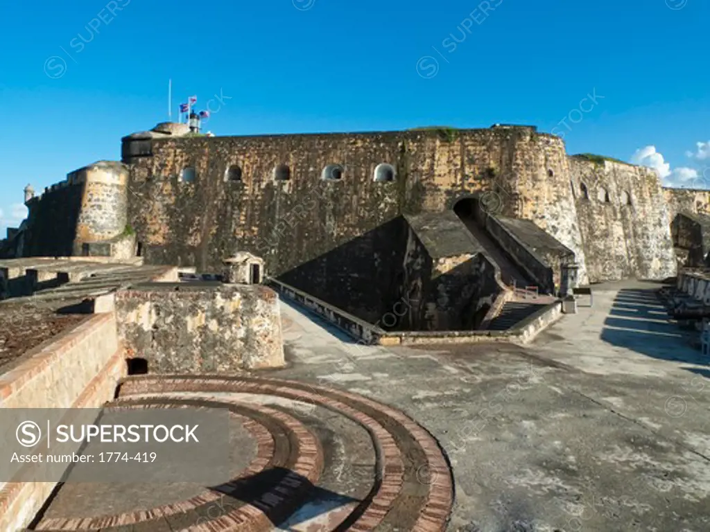 Ramparts of El Morro Fort, San Juan National Historic Site, Puerto Rico