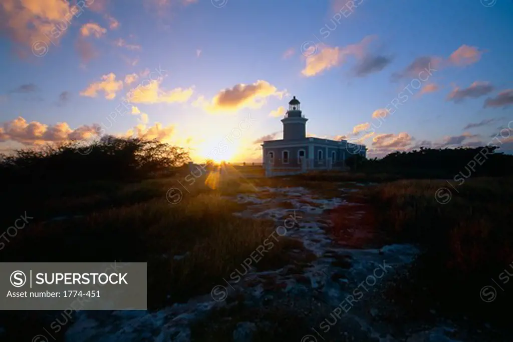Cabo Rojo Lighthouse at Sunset. Puerto Rico