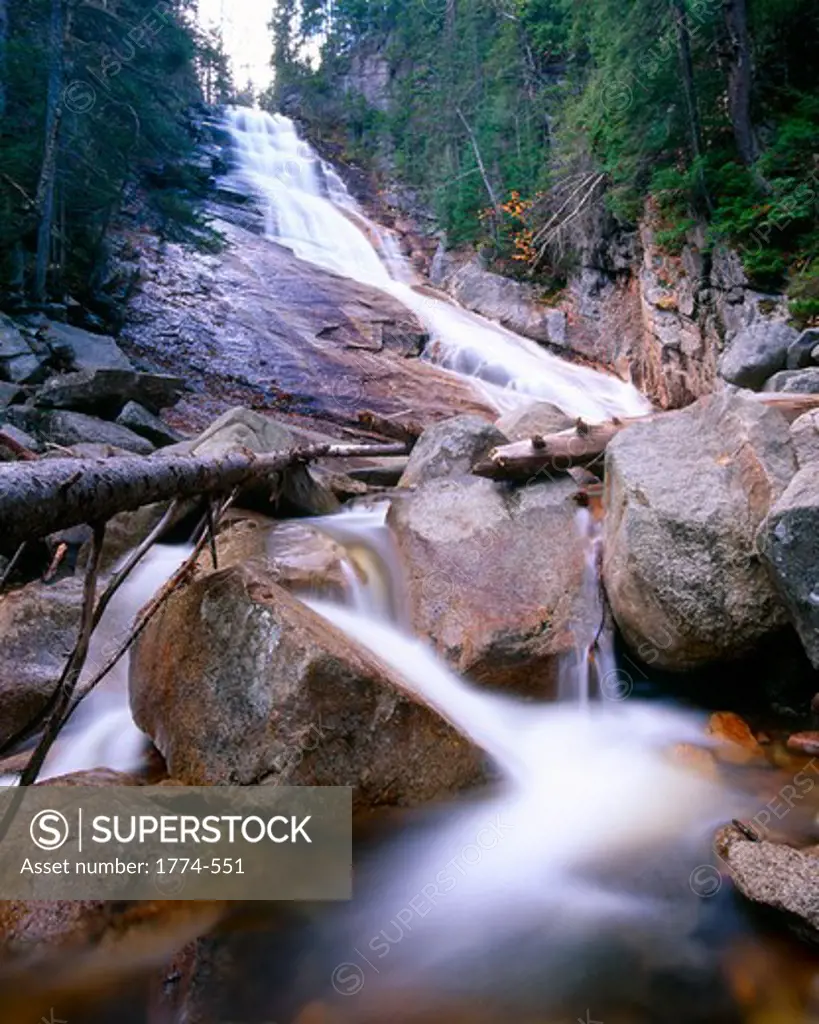 USA, New Hampshire, White Mountains National Forest, Crawford Notch State Park, Ripley Falls
