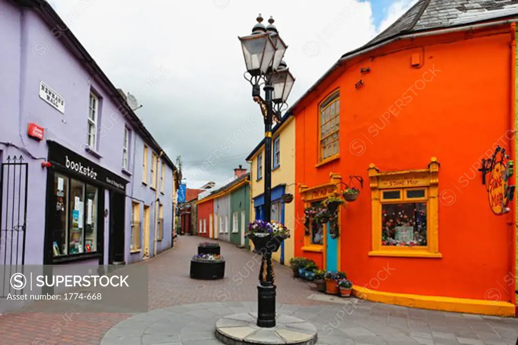 Houses along a street, Kinsale, County Cork, Republic of Ireland