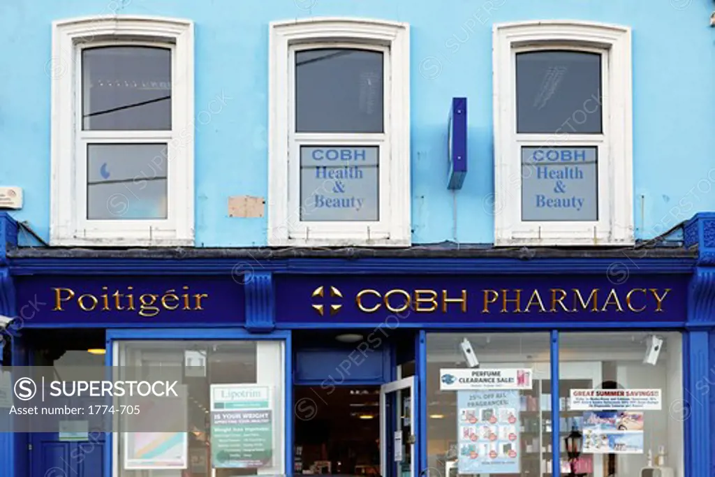 Ireland, County Cork, Cobh City, Pharmacy, House Facade