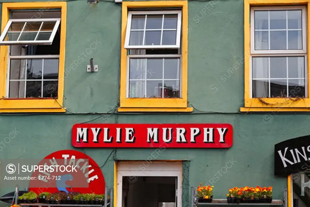 Ireland, County Cork, Kinsale, Colorful Store Signs