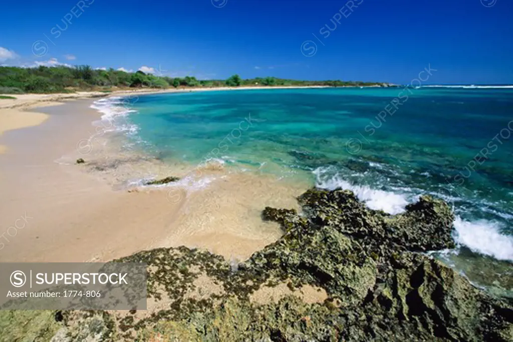 Puerto Rico, Playa Tamarindo, Gentle Waves on Caribbean Beach