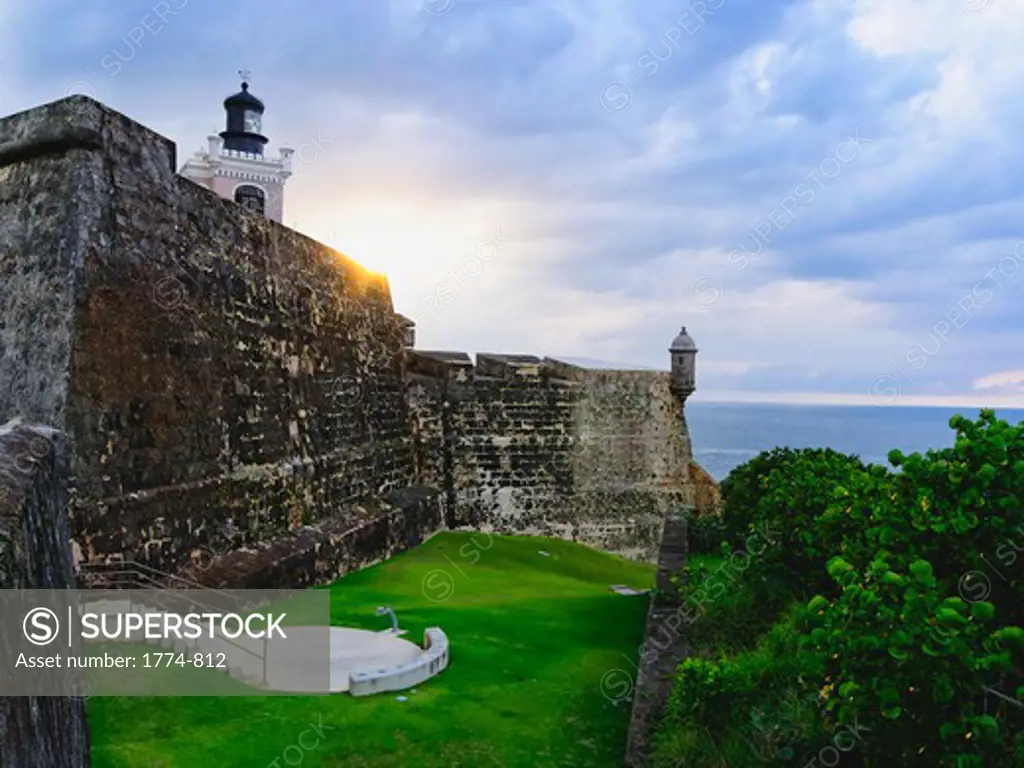Puerto Rico, Old San Juan, Walls of Fort San Felipe Del Morro