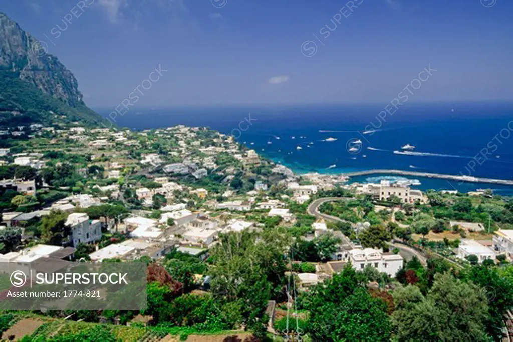 Italy, Campania, View of Capri