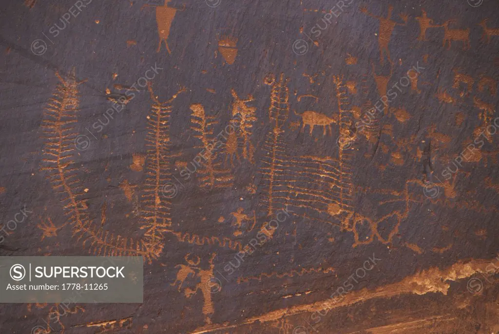 Petroglyphs at Potash Road, Moab, Utah, USA