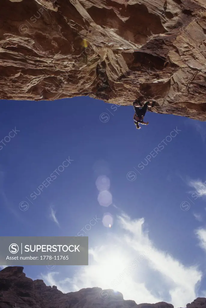 Rock climber Red Rocks, Las Vegas, Nevada, USA