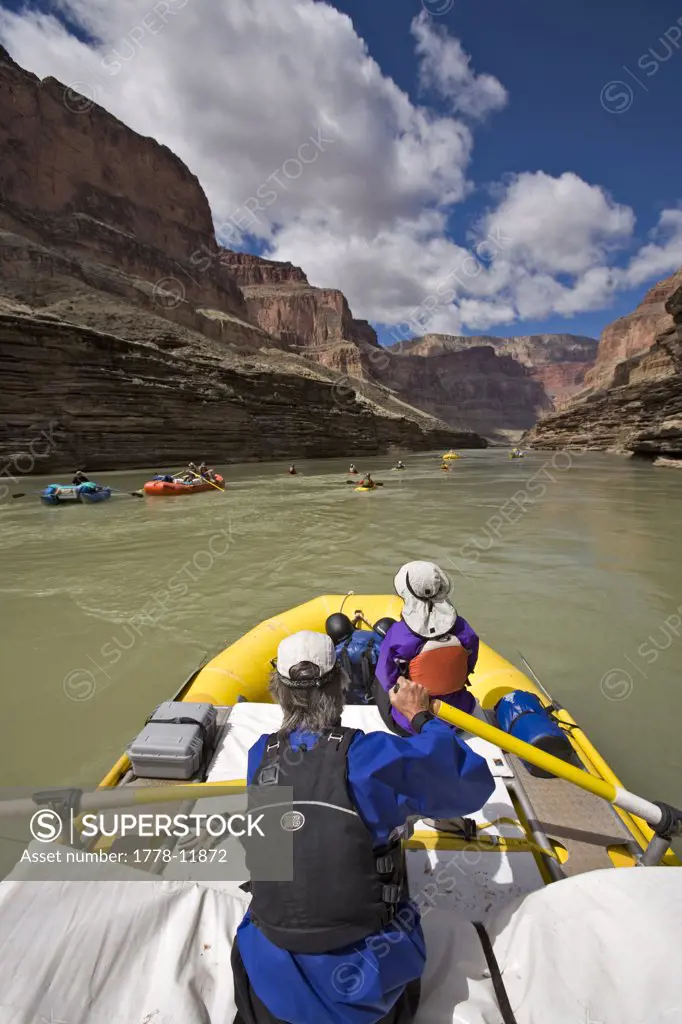 rafting down the Grand Canyon, Arizona