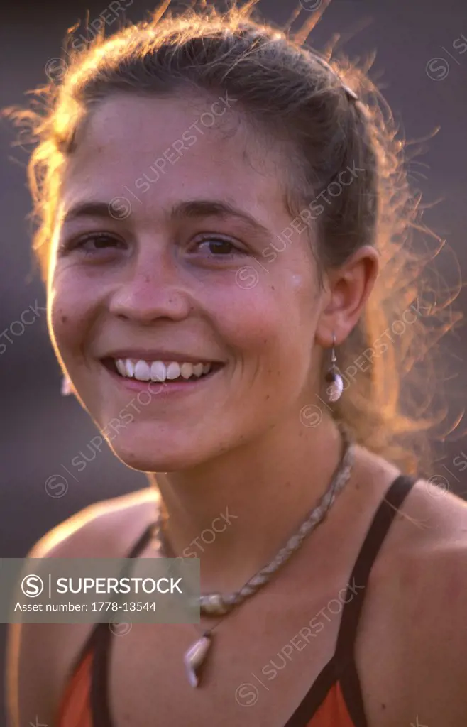 Headshot - portrait of a female climber in Hampi, India