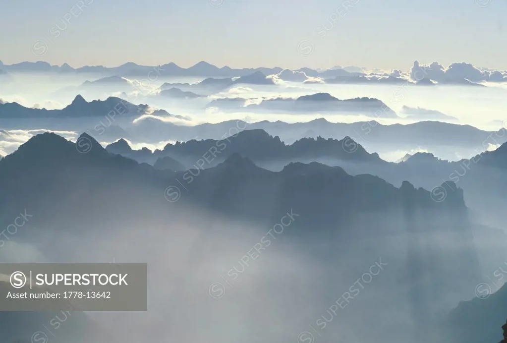 The Alps, view from a helicoptére