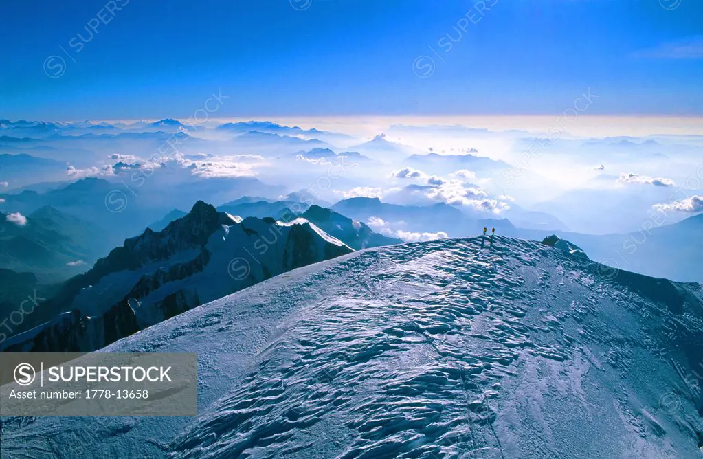 Mont Blanc summit, Mont Blanc massif