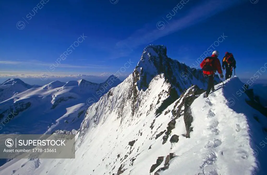 Ridge of Bianco Gratt, Piz Bernina (4049m), Switzerland