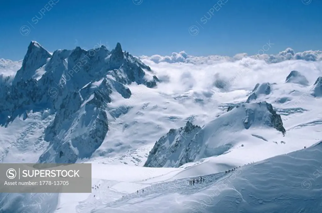 Vallee Blanche departure, Mont Blanc massif