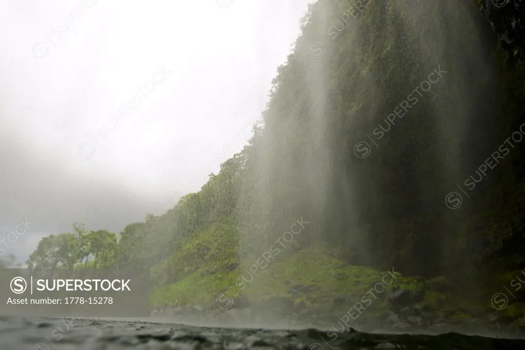 Hanakap'ai Falls, Na Pali Coast, Kauai, Hawaii (water housing)