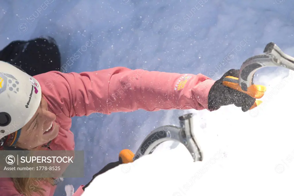 Woman Ice Climbing, Ouray, Colorado