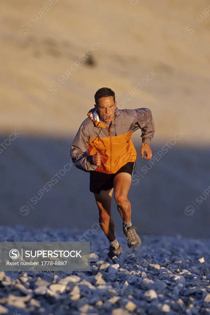 Male runner in Mont Ventoux, France