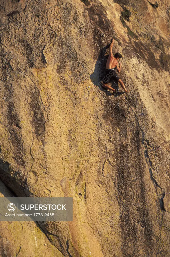 Man rock climbing in Mexico