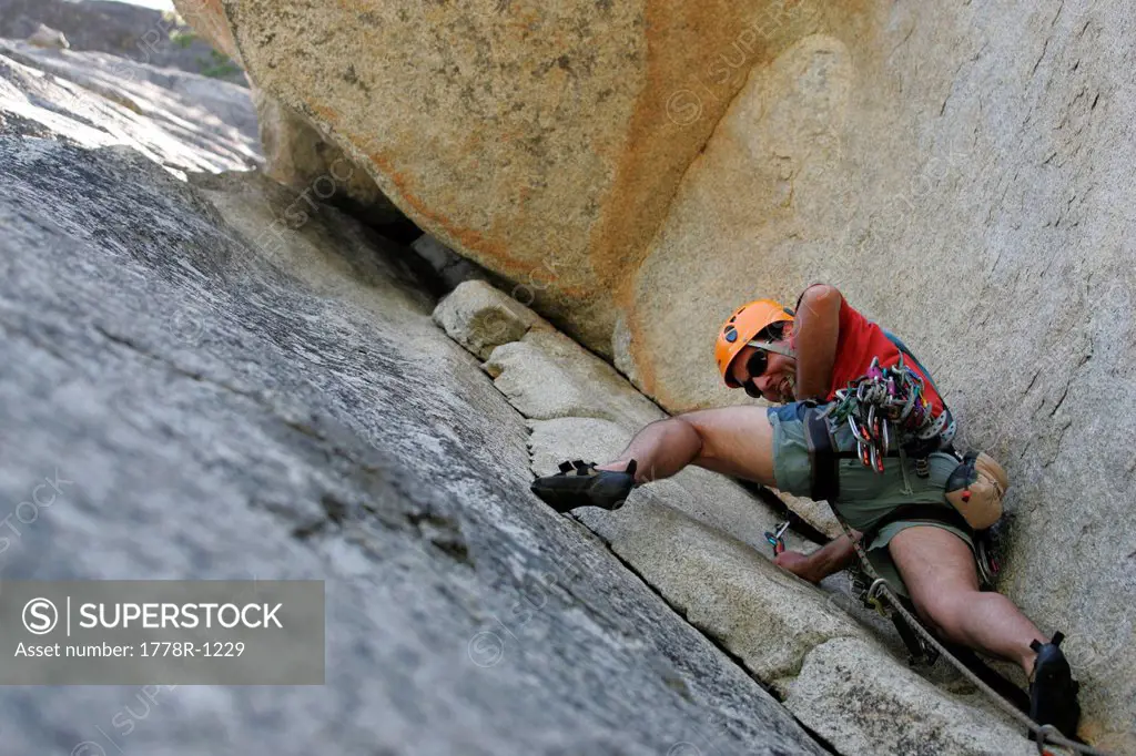 Rock climbing in southern California.
