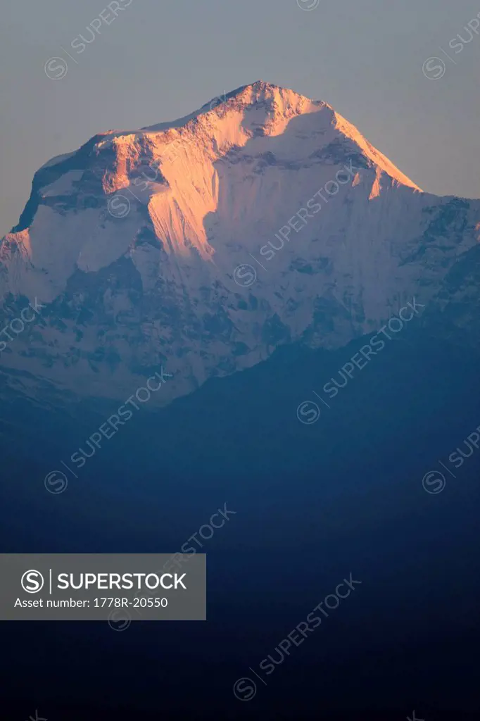 Dhaulagiri Mountain as seen from Poon Hill, Nepal.