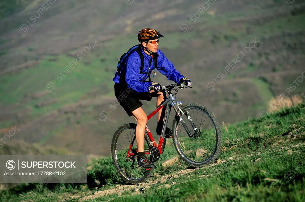 Mountain Biker on Antelope Island.