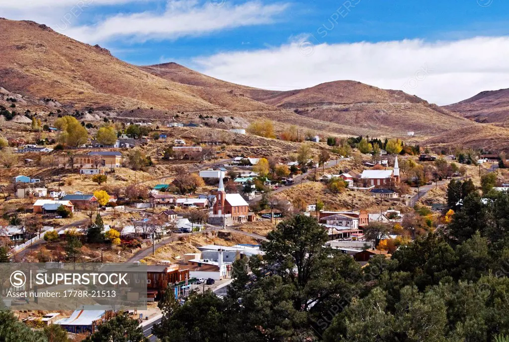 An overview of the historic town of Austin, NV, located on Highway 50, The Loneliest Road in America.