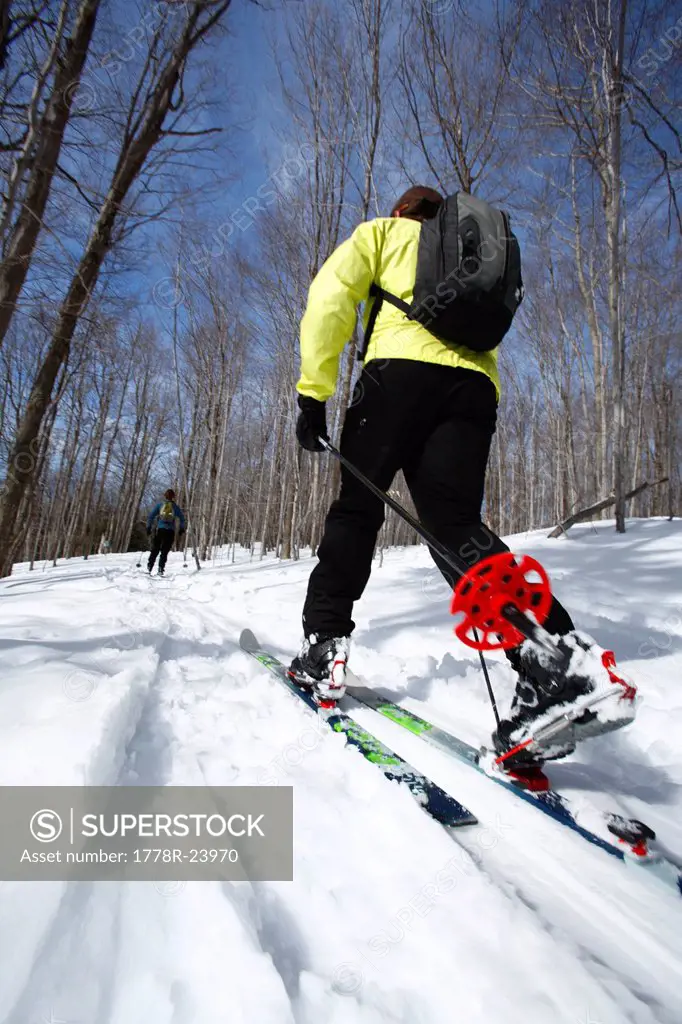 Woman enjoys backcountry skiing in West Virginia.
