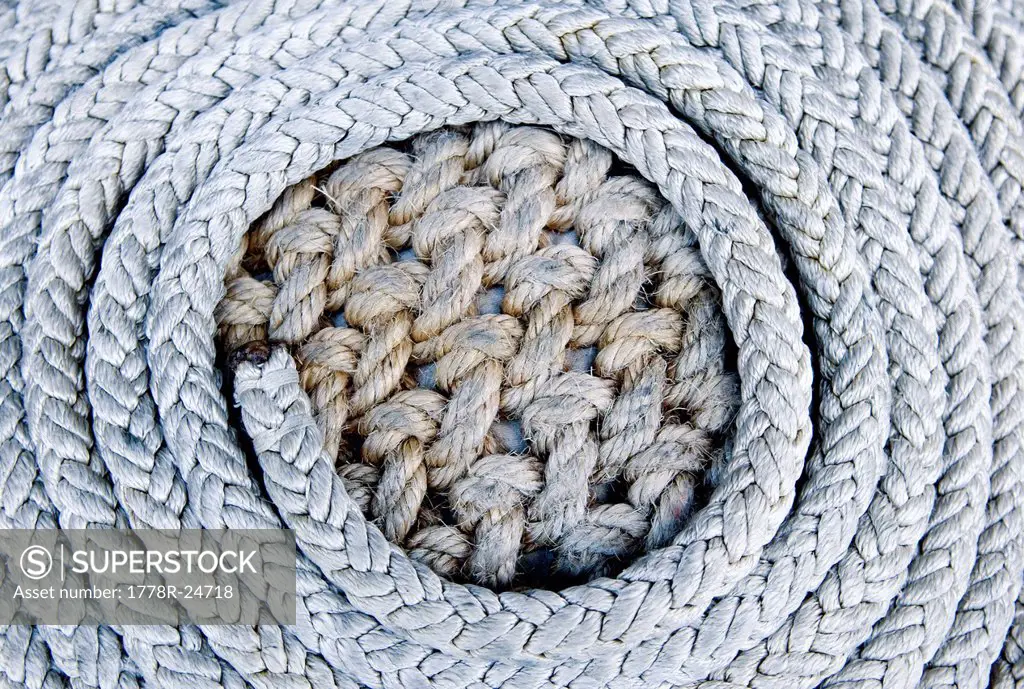 Naval ropes from a Japanese naval ship are pictured in San Francisco, California.