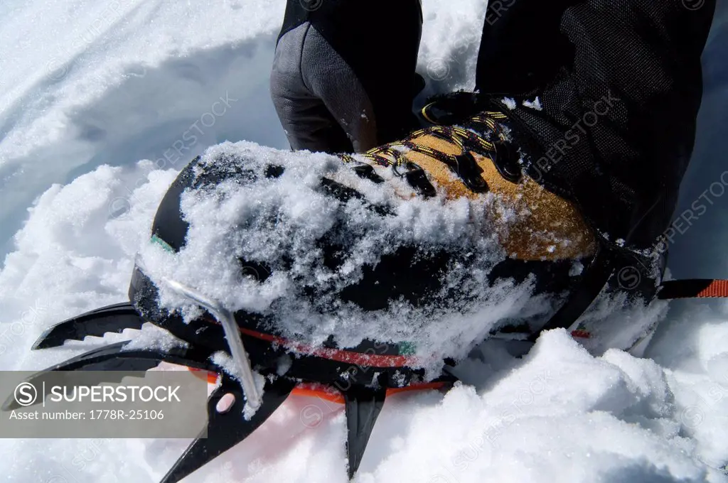 Winter boots and crampons