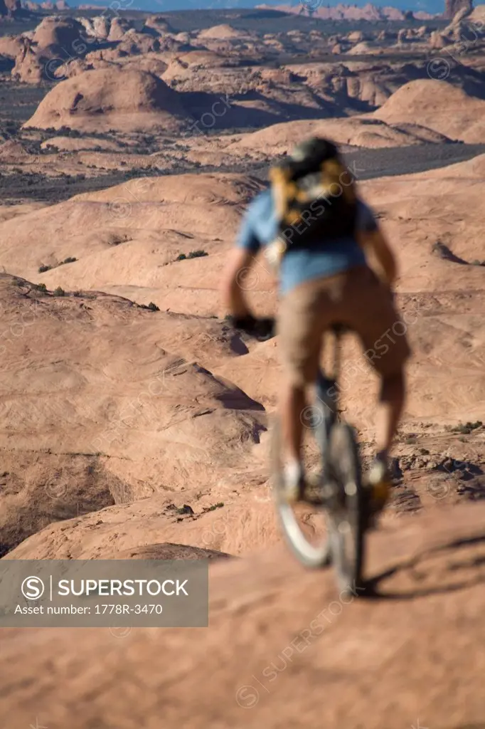 Mountain biker, Moab, Utah.