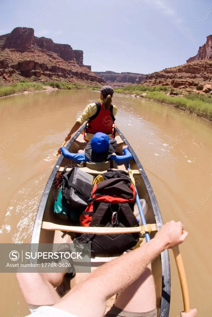 Canoeing on the Colorado River.