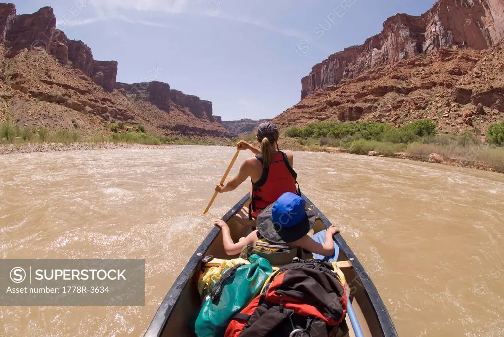Canoeing on the Colorado River.