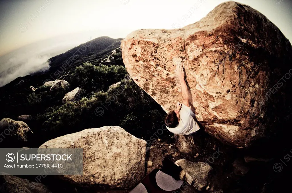 Rock climber, Santa Barbara, California.