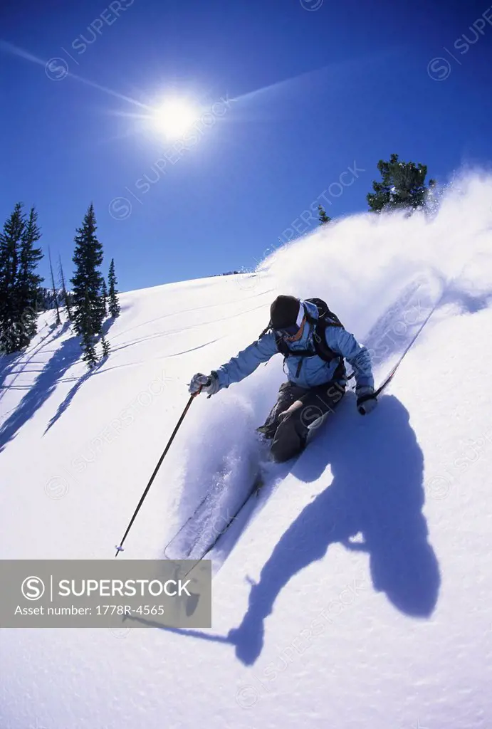 Woman skiing in Utah.