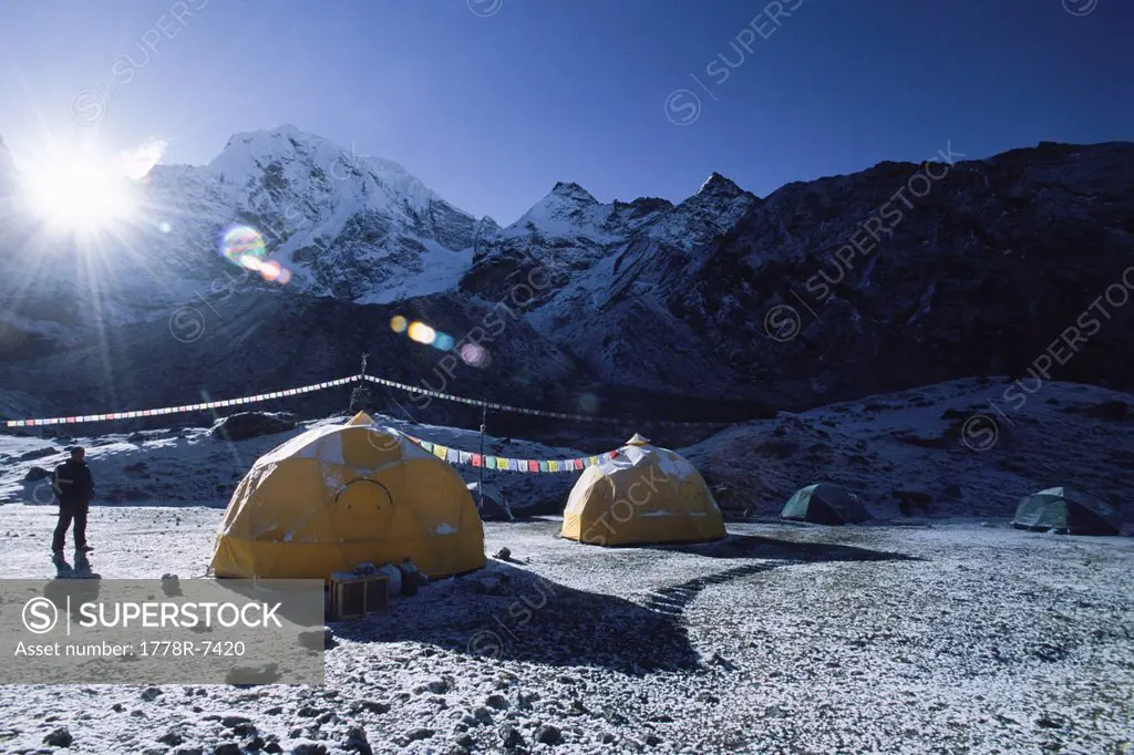 Basecamp on Mt. Cholatse, 21, 328ft. Khumbu Region of the Nepalese Himalaya.